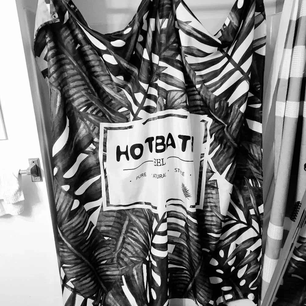 Hot Bath graphic shower curtain